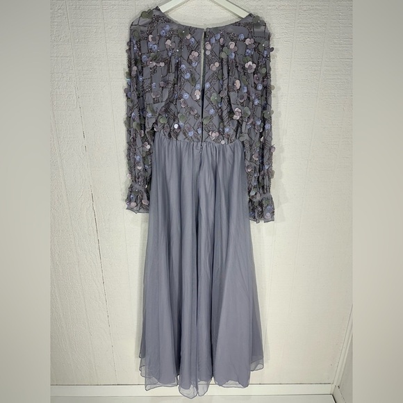 NWT ASOS DESIGN Maternity embellished wrap front maxi dress size 4 - Picture 7 of 16